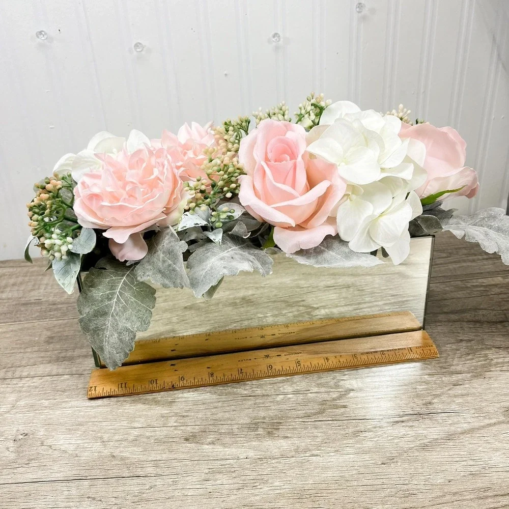 Vintage Mirror Box Planter: 80's glam decor
